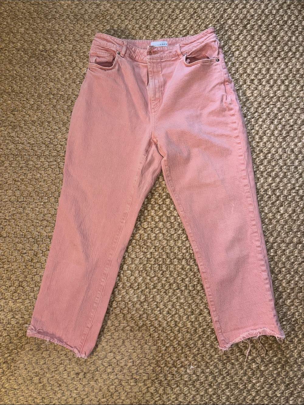 High-Rise Pink Straight Leg Jeans — Women's Casual Staple